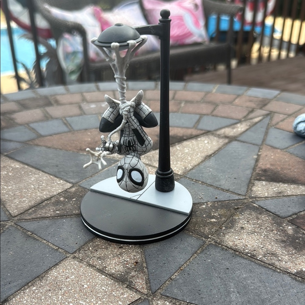 Black and White Spider-Man Figure